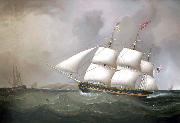 Samuel Walters American Packet VICTORIA off Holyhead France oil painting artist